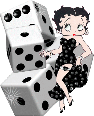 Betty Boop joueuse de dés